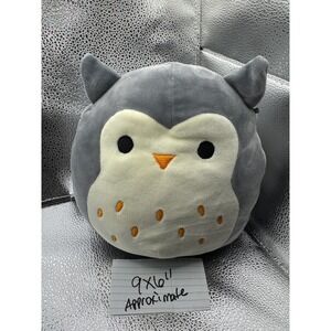 Squishmallows Owl Plush Stuffed Animal Gray White Orange 9 Inch New